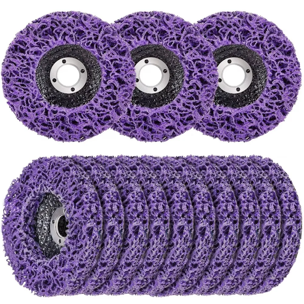 

Durable 100/115/125mm Coral Disc Hard-wearing Rust Removal Clean Poly Strip Disc Grinder Wheel For Angle Grinder