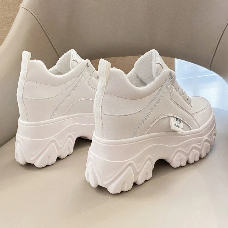 Chunky Sneakers Women Spring Autumn Shoes Woman Fashion PU Leather Vulcanize Shoes