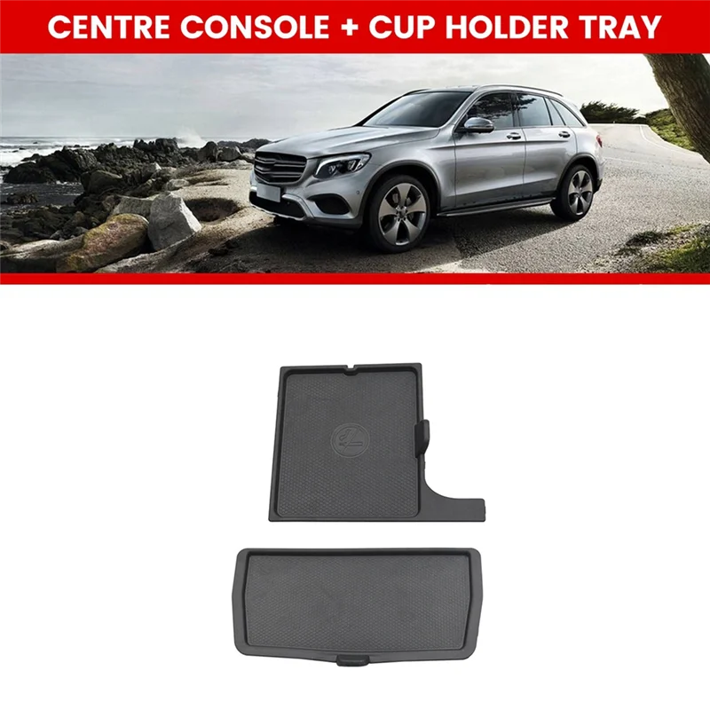 

Firmly A2056830191 For Mercedes Benz Glc X253 W205 C300 Car Centre Console + Cup Holder Rubber Tray Inserts