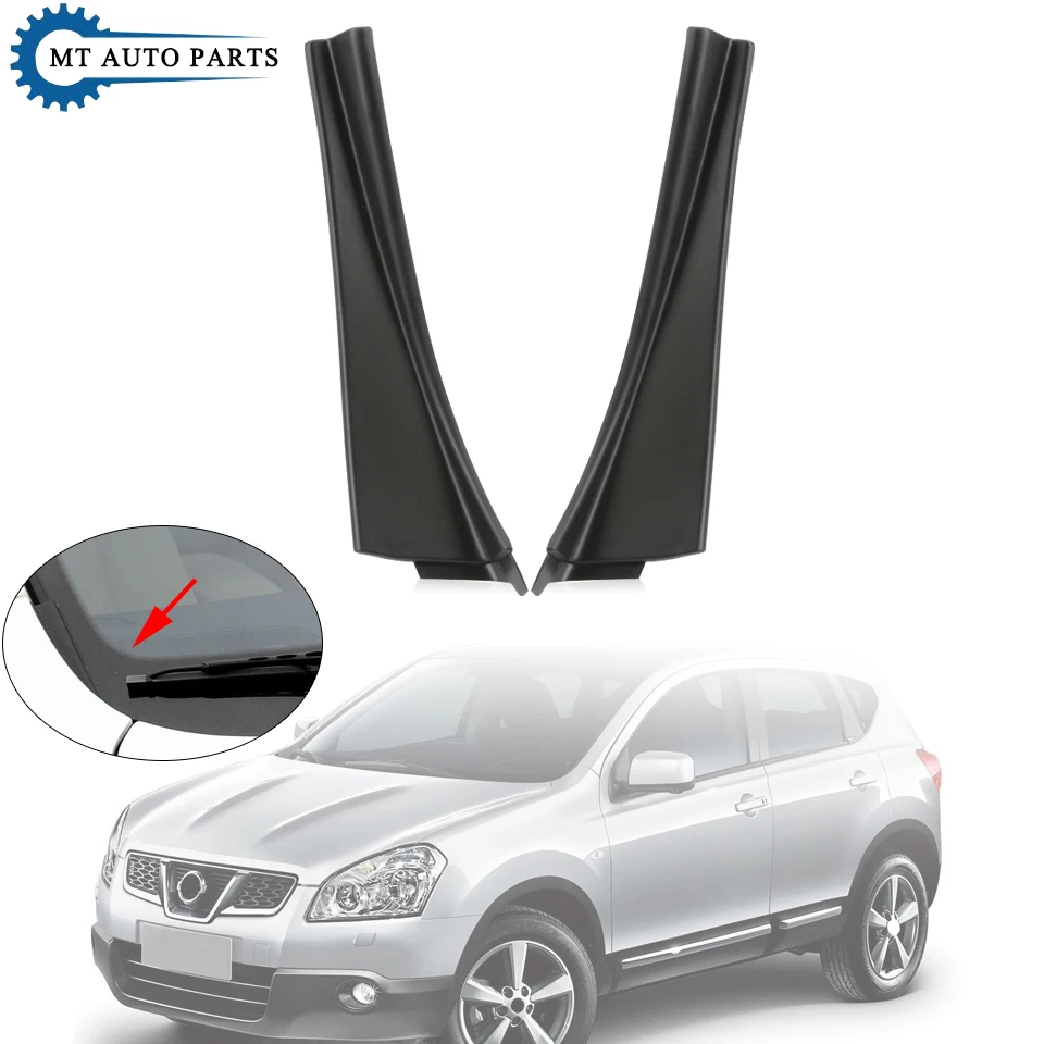 For Nissan Qashqai Dualis J10 2008-2015 Engine Hood Side Cowl Lid Bonnet Hinge Cover Windshield Wiper Water Deflector Plate