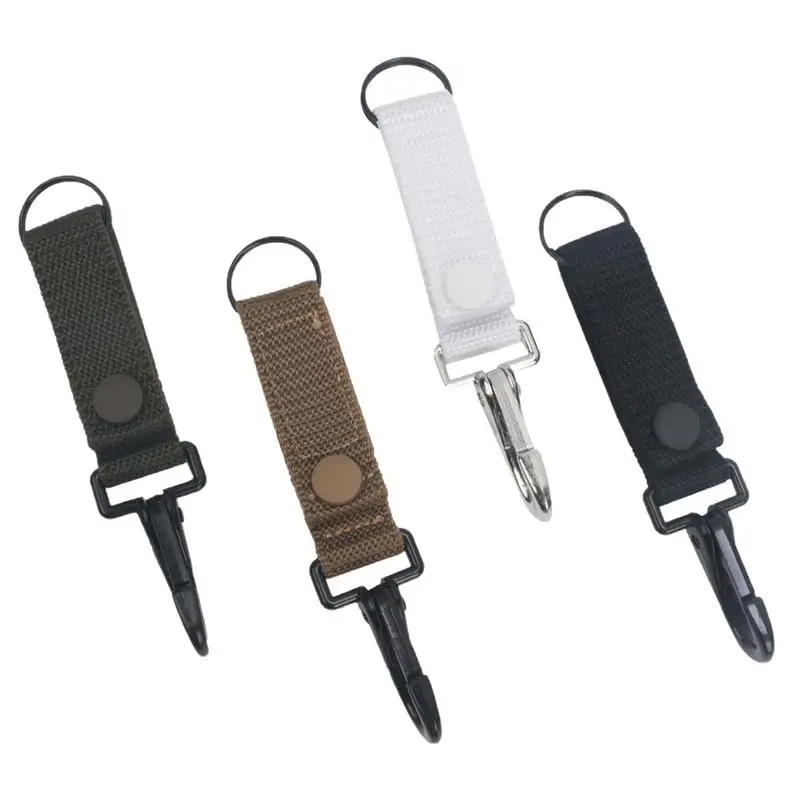 Belt Keeper Clip Heavy-Duty Gear Holder Key Ring For Outside Nylon Webbing Belt Key Clip For Climbing Hiking Backpacking Camping