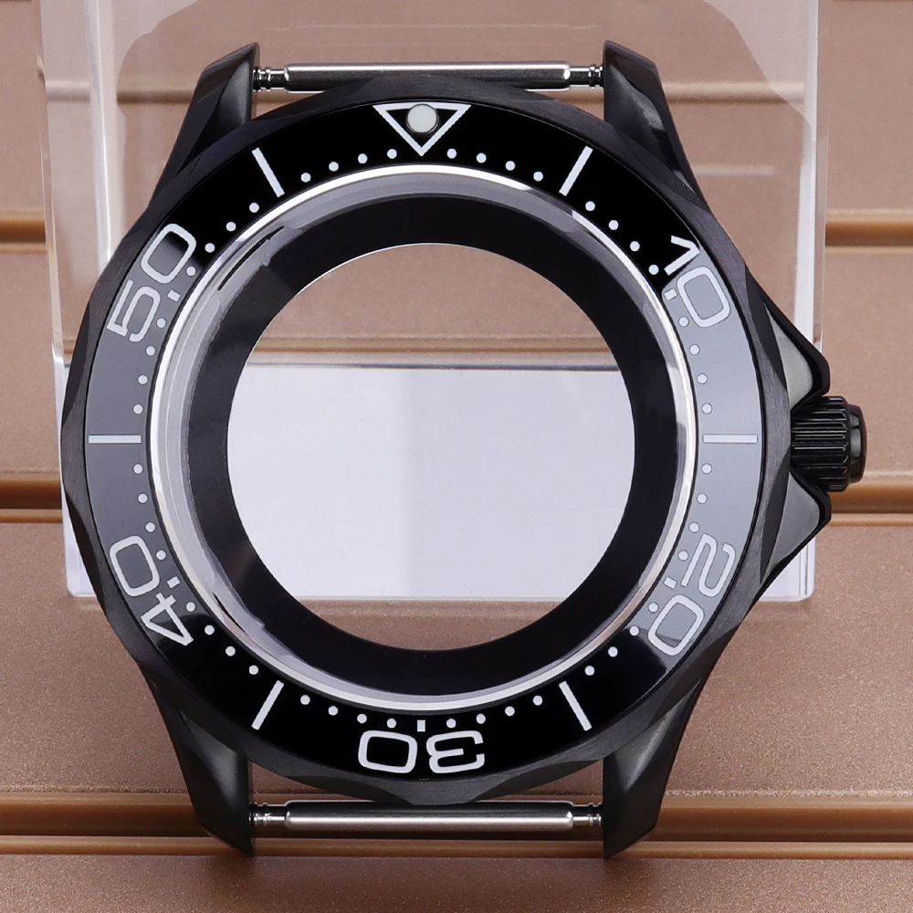 NH35 41 مللي متر ساعة حافظة الياقوت الزجاج ل NH35 NH36 NH38 NH72 حركة 31 مللي متر الهاتفي الفضة/أسود/فضي الذهب/الذهب وزارة الدفاع ساماستر 300