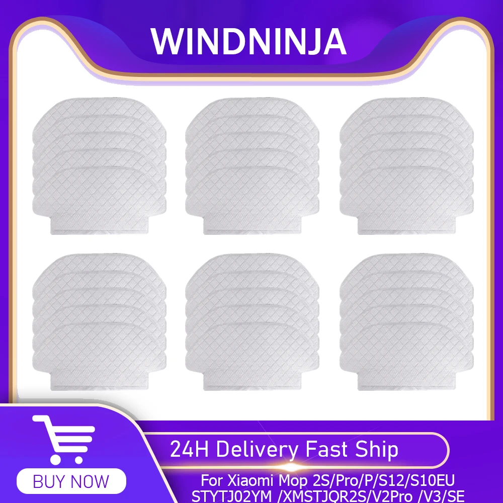 50pc Einweg Tücher Mops für Xiaomi Mop 2S/Pro/P/S12/ V2Pro/V3/SE/S10EU/STYTJ02YM/XMSTJQR2S Roboter Staubsauger Zubehör