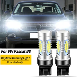 2pcs LED Daytime Running Light DRL Bulb Lamp Canbus No Error W21W 7440 T20 For VW Passat B8 2015 2016 2017 2018 2019 2020