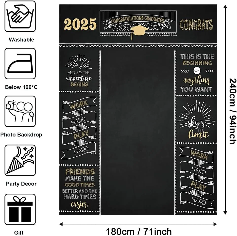 Mocsicka Sfondo fotografico 2025 Festa di laurea Sfondo Laurea Prom Sfondo fotografico Congratulazioni Laureati Banner