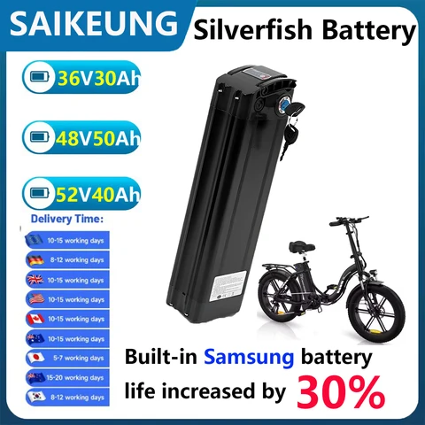 Литиевая батарея для электровелосипеда SilverFish 60Ah 2000W для HITWAY BK6S COLORWAY
