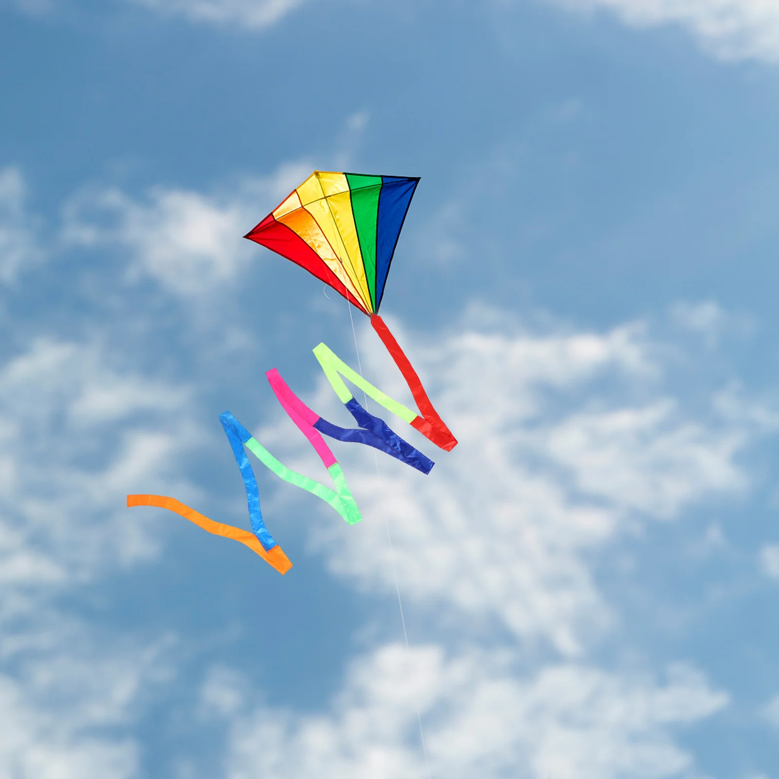 Accesorios para cometas con cola de arcoíris, decoración de cometas voladoras con serpentina colorida, juegos al aire libre para niños y adultos, 2 uds.