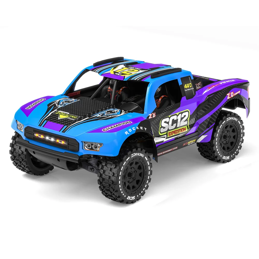 

ZD Racing SC12 RTR 1/12 2.4G 4WD 75km/h 3S Brushless RC Car Off-Road Short Course Truck Aluminum Alloy Chassis Vehicles Models
