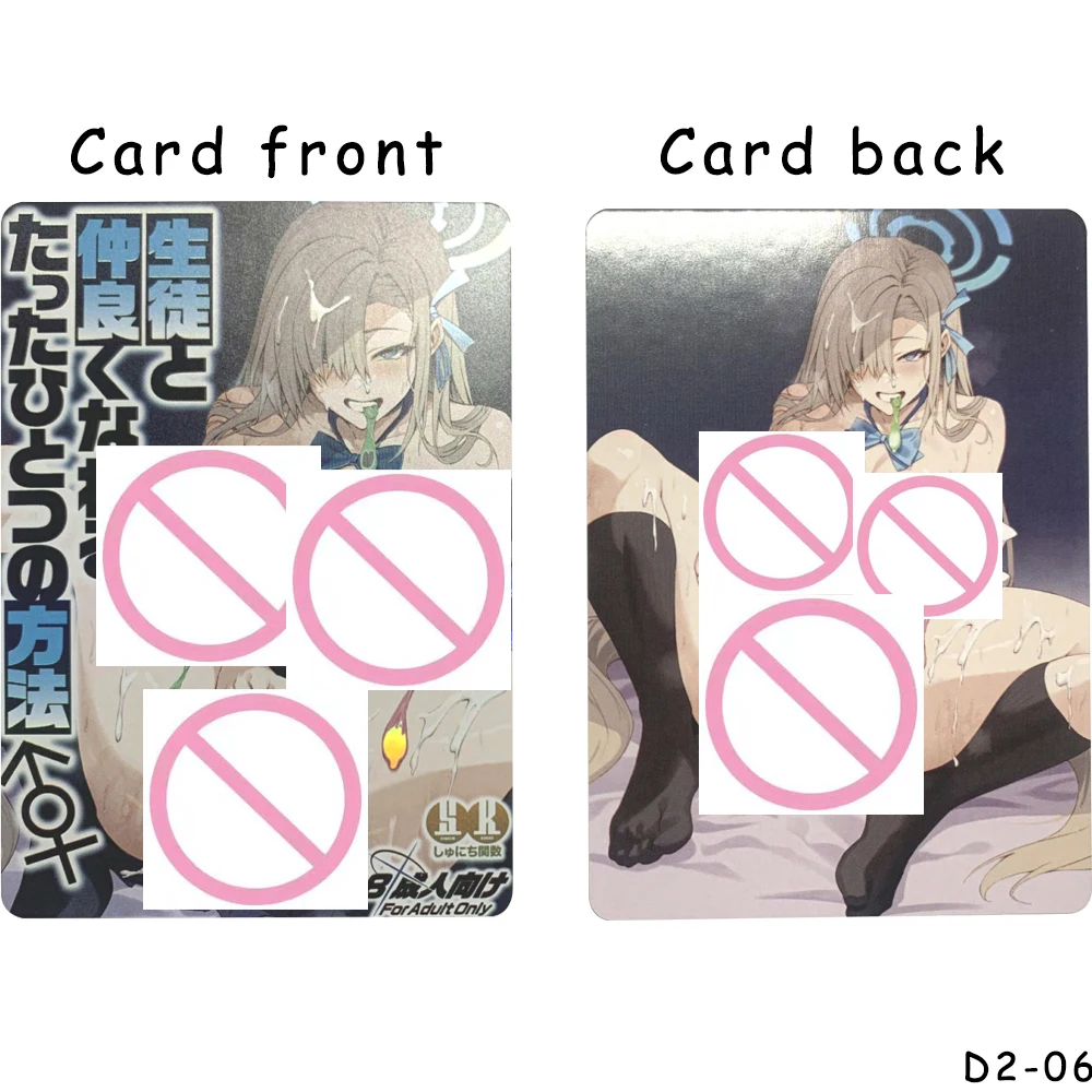 Waifu Anime Sexy nu Collection carte dessin animé japonais bande dessinée gros fesses gros seins fille nue carte réfractive Flash carte cadeaux