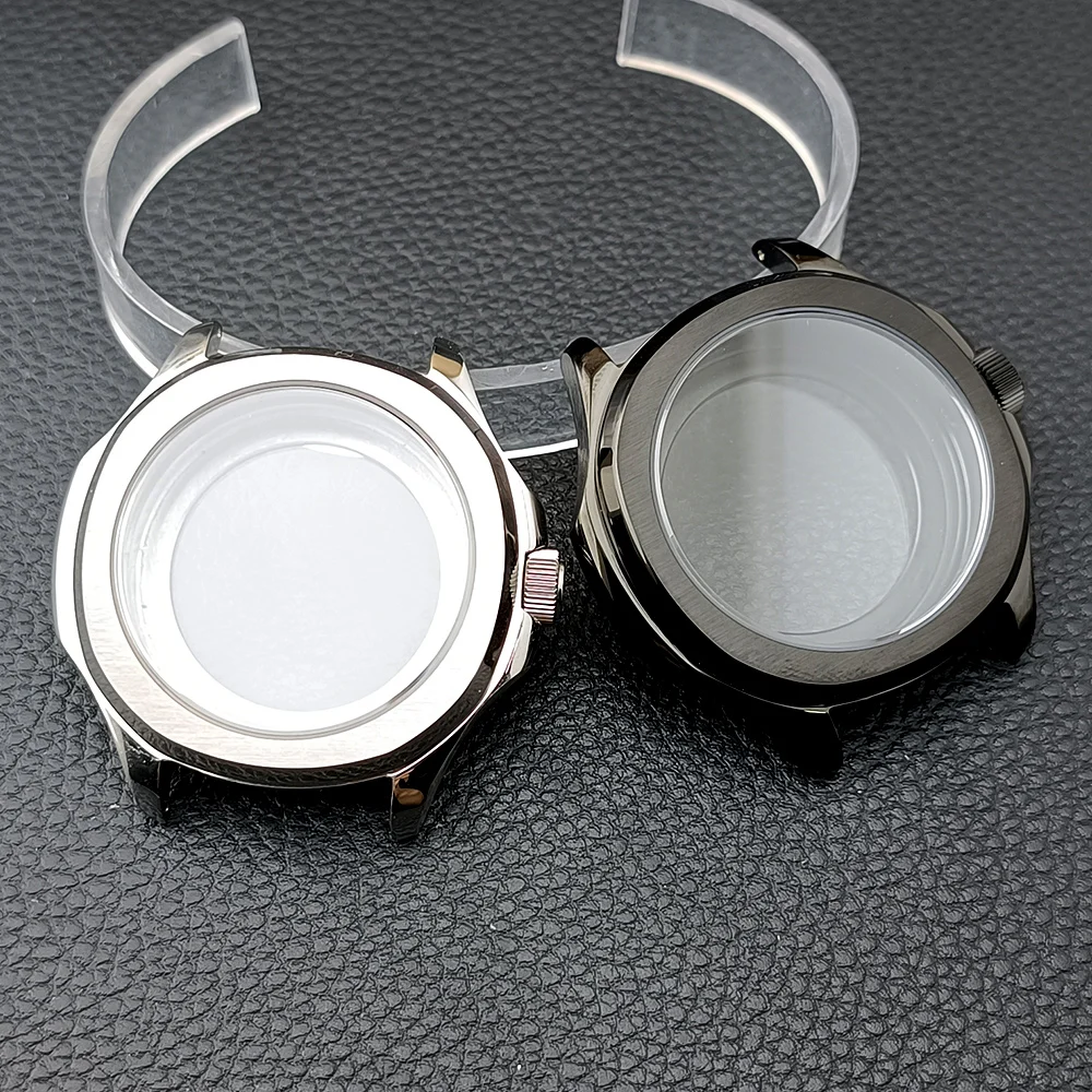 Skx007 gehäuse 40,5mm herren uhren stahl gehäuse fit nh35 nh36 werk gehäuse uhr zubehör edelstahl konvex glas 20mm band