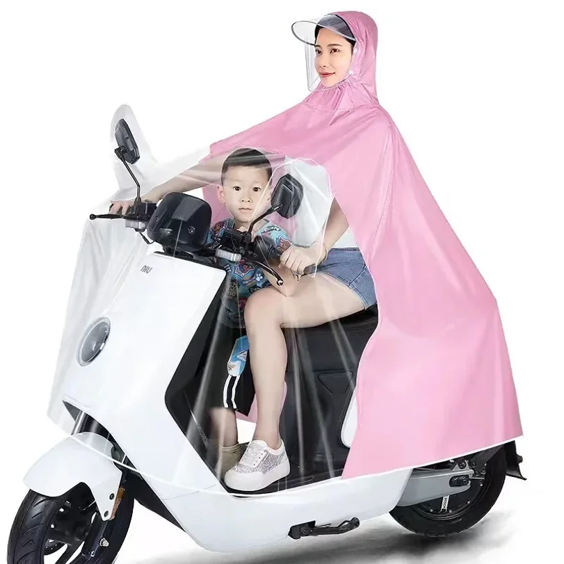 Thickened Extended Electric Bicycle Raincoat Full Body Anti-Rain Coat For Children Motorcycle Rider Rain Coat