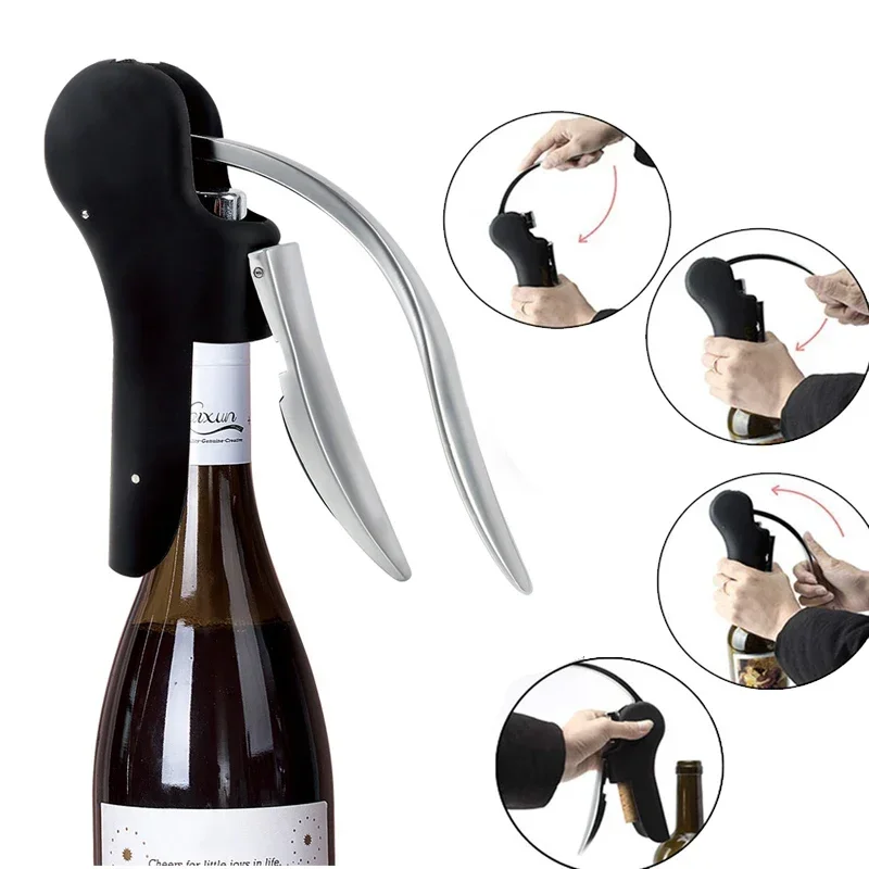 

Portable Bottle Openers Wine Tool Set Foil Cutter Bar Lever Corkscrew Cork Drill Lifter Kit Kitchen Accessories Opener Tools