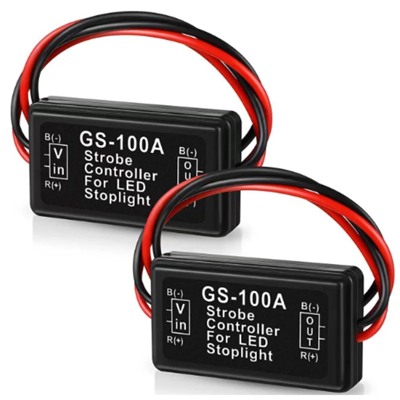 1pcs GS-100A High Brake Controller Car Light Controller Tail Light Safety Prompt Controller Strobe Controller GS100A