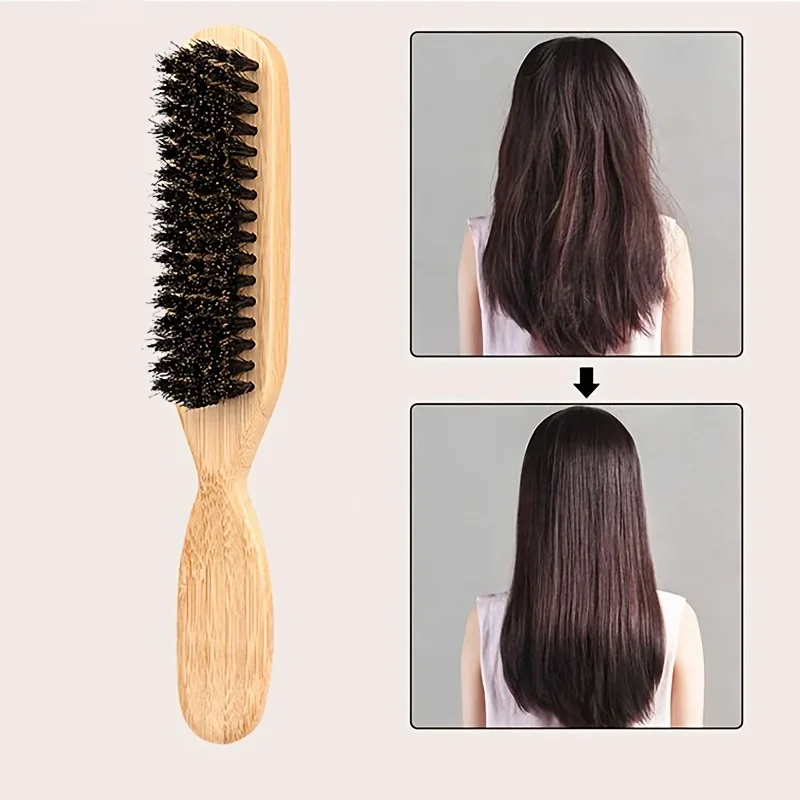 Boar Bristle Hair Brush Set, 1/3/4pcs