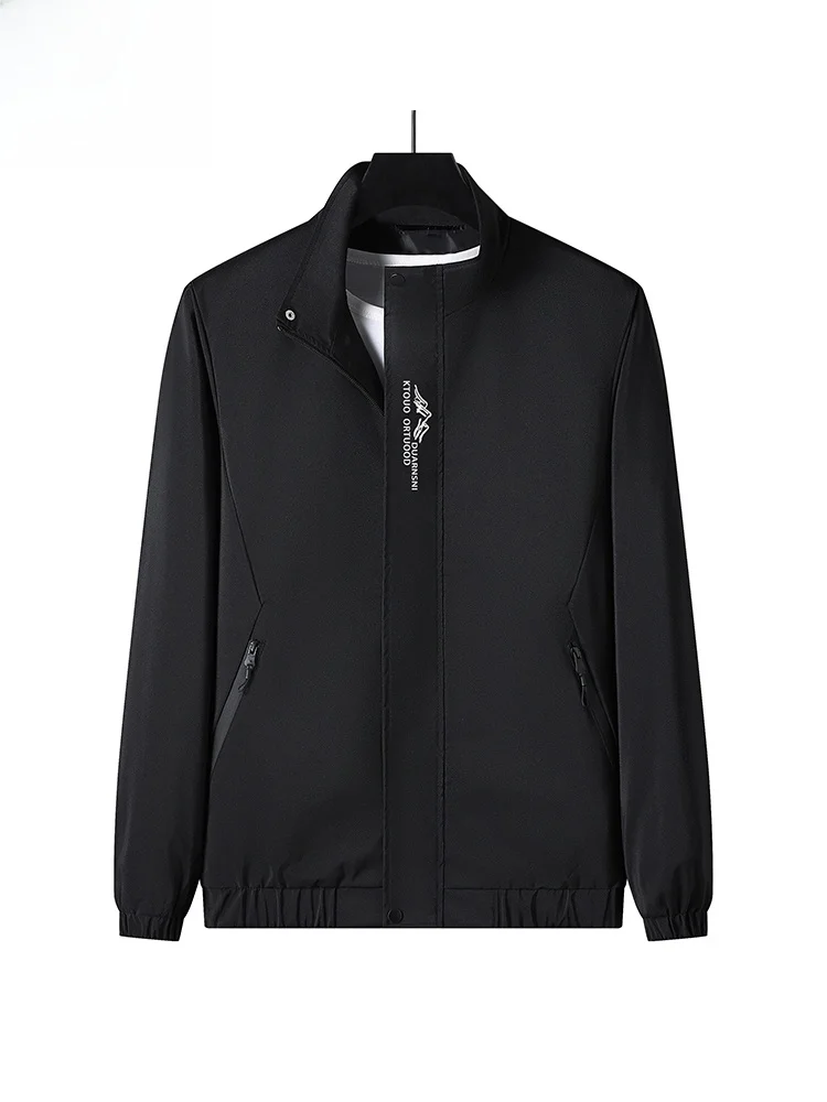 

TUCANO Autumn Winter Men's Jaet Loose Faionable Stand Collar Slim Fit Casual Thin Haome Top Polyester Fiber Long Sv...