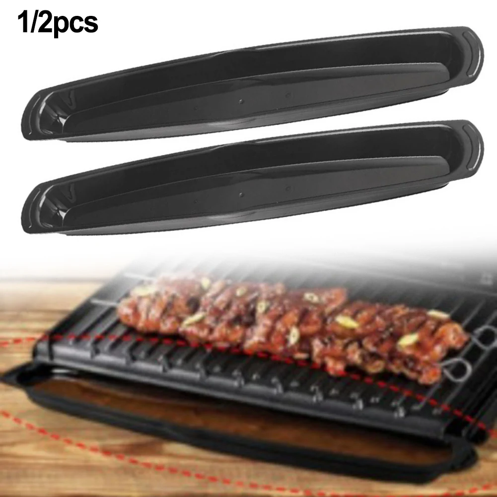 1/2pc 14.5 Inch Replacement Grill Grease Collector Drip Pan For George For Foreman BBQ Oil Collector Drip Tray Replacement Parts