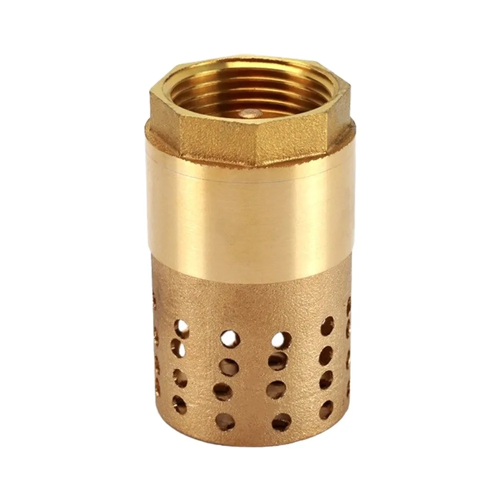 1 inch NPT Brass Foot Valve with Mesh Filter for Reliable Flow Management in Domestic and Agricultural Pumping