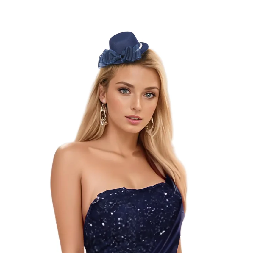 

Bead Bowknot Top Hat Hair Clip Accessories Fascinators Headpieces For Women Lady Royal Party Bridal Ascot Wedding Races Dress