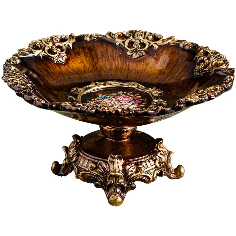 

DSA fruit plate large, housewarming gift items, retro home decoration resin desktop living room coffee table ornament