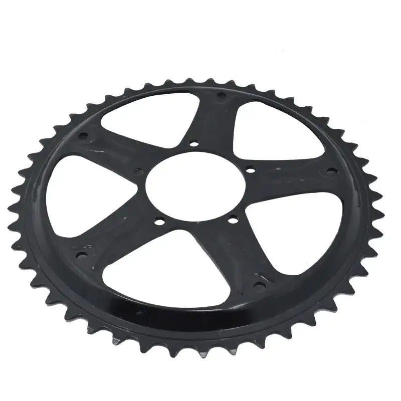 Bafang-Chainring Chainwheel Guard, Chain Wheel, Ring Teeth for 8fun Motor Replacement, Black, 44T, 46T, 48T, 52T, BBS01, BBS02