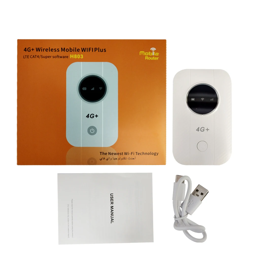 

4G LTE Mobile WiFi Router 3650mAh 150Mbps Pocket Mobile Hotspot Up To 10 Users with SIM Card Slot Wireless Router for Car Travel