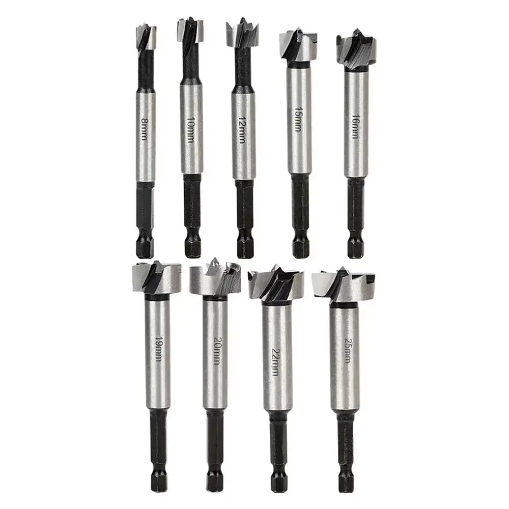 

1Pc High Carbon Steel Forstner Boring Drill Bits 1/4" 6.35mm Hex Shank 8-35mm Flat Wing Drill Multi-Tooth Wood Hole Opener