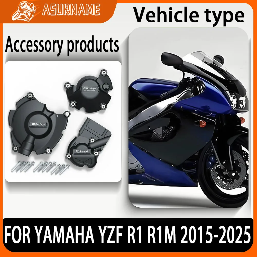 

New 2025 FOR YAMAHA YZF R1 R1M 2015-2024 Motorcycle Accessories Engine Cover Sets Bonnet Protector Engine Cover