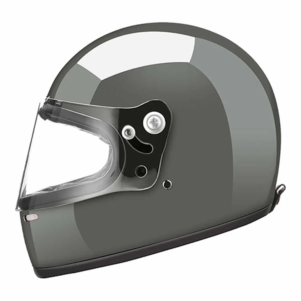 

Cement Grey Vintage Motorcycle Accessories Wear-Resistant Motocross Kask Breathable Protection Anti-Fall Full Face Racing Helmet