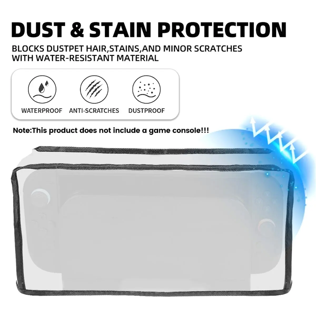 A10I Dust Cover for 2 Game Console Dock Protective Case Sleeve Anti Scratch Dustproof Black