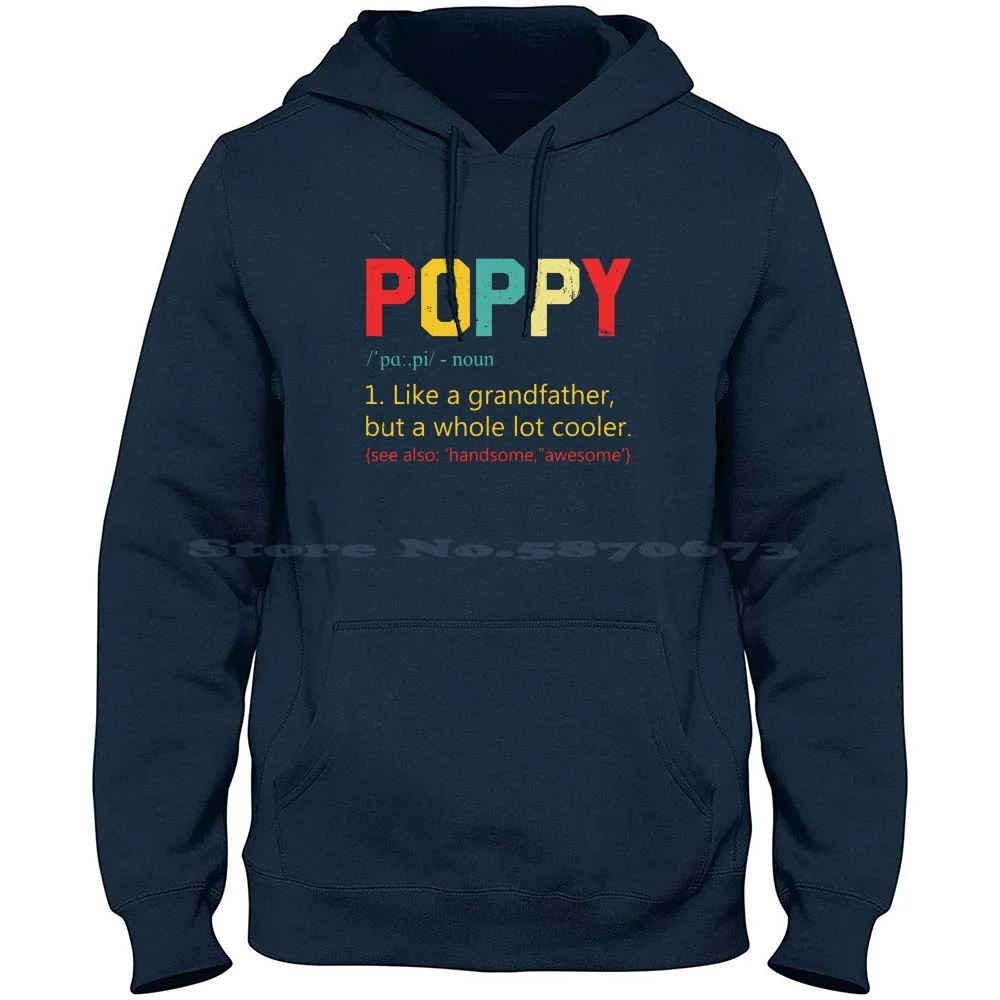 Best Poppy Definition Retro Birthday Shirt Grandpa Papa Grandad Fathers Day T Shirt 100% Cotton Hoodie T Shirt Papaw Best Papa