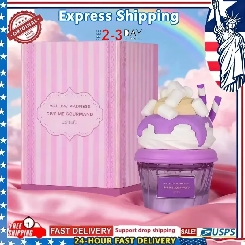 Lattafa Gourmet Series عطر الشرق الأوسط للجنسين الذواقة الكرمل سحر طويل الأمد يؤرخ قبلة عطر هدية للنساء والرجال