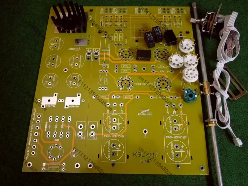 A15 Classic M7 Vacuum Tube Preamplifier Bare PCB Board, Two Options With/Without Potentiometer Shaft