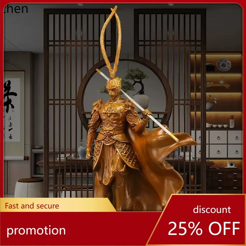 CZ Monkey King Sun Wukong Figurine Craft Ornament for Living Room and Office Decoration