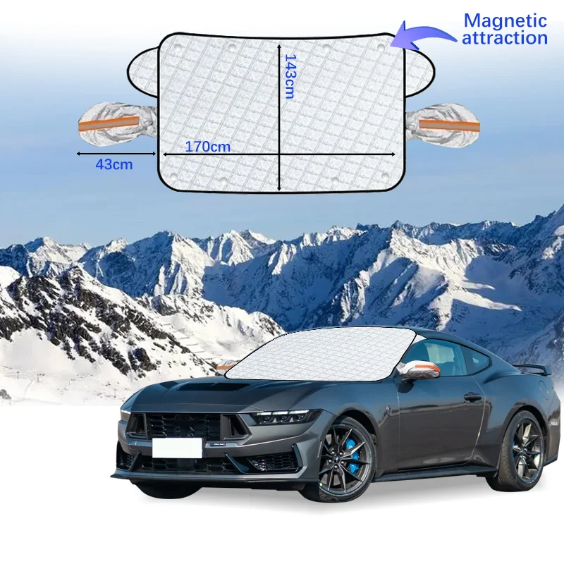 

Car Windshield Cover Magnet Winter Window Snow Shield Anti Frost Auto Front Window Snow Cover For Ford Mustang