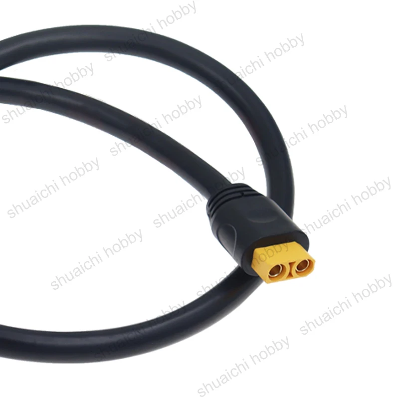 1PCS 50A XT90H-F Power Supply Cord Double Female Plug Charging Cable PVC Sheath Nude Copper Stranded Wire for FPV Drone RC Model