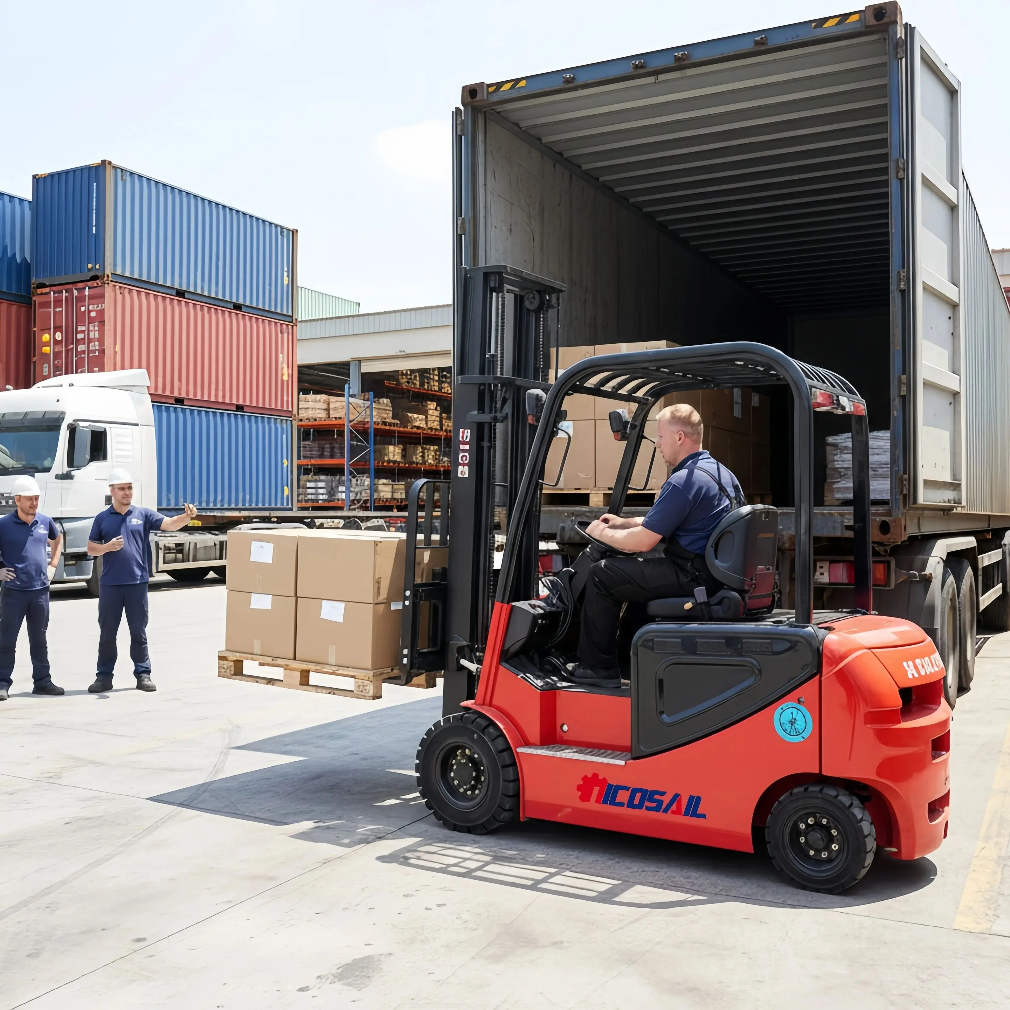 

3 ton four-wheel drive fully electric forklift, new small handling vehicle, battery electric forklift for sale