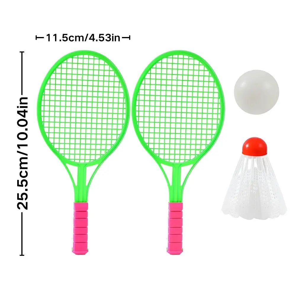 1 Set Random Color Badminton Set, Lightweight Plastic Racquet with Shuttlecock for Beach Backyard Game YMY
