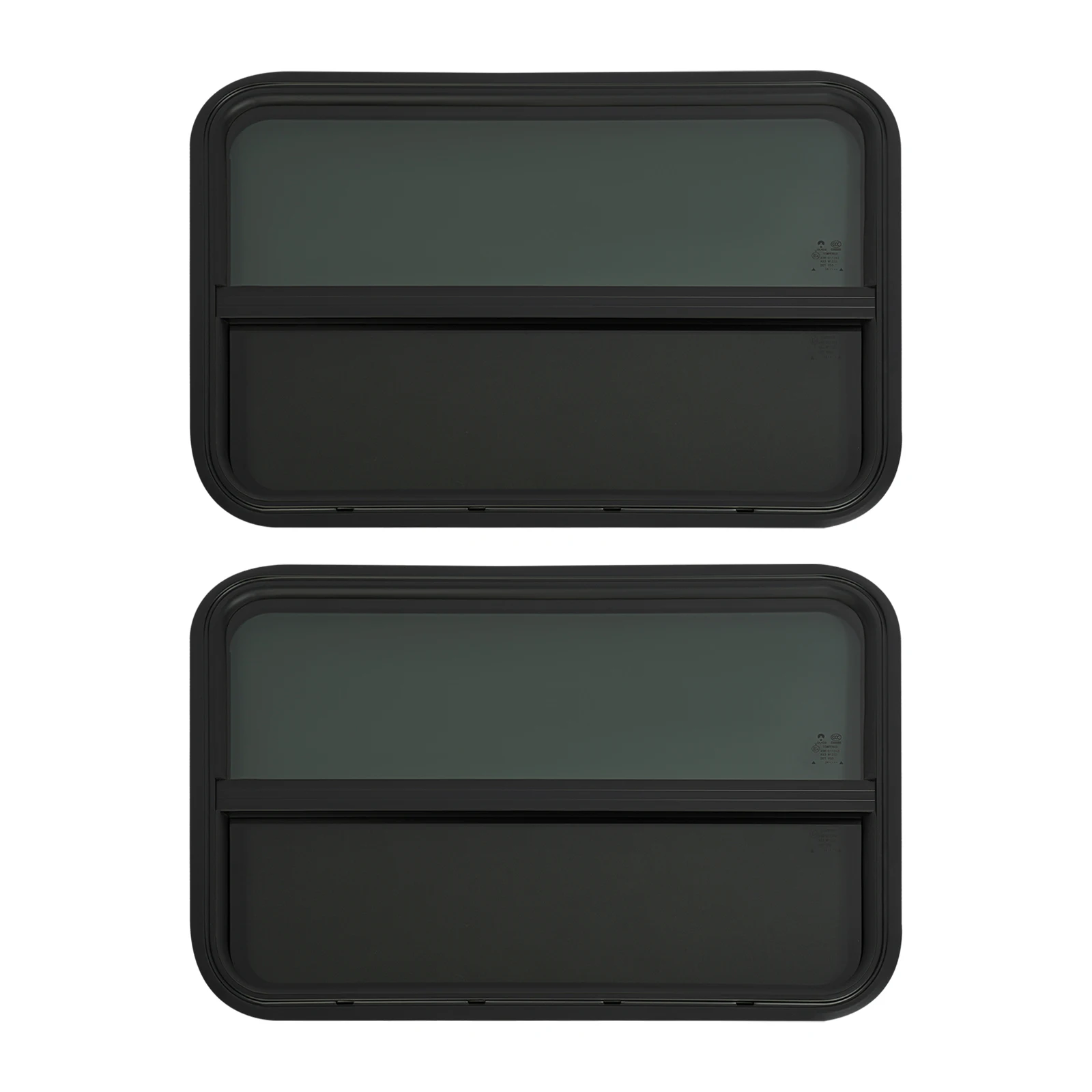 نافذة H RV مقاس 30 بوصة عرض × 20 بوصة، نافذة منزلق عمودية RV، استبدال نافذة RV، للخيام، والقوافل، والمقطورات، والنازل المتنقلة، باللون الأسود #6