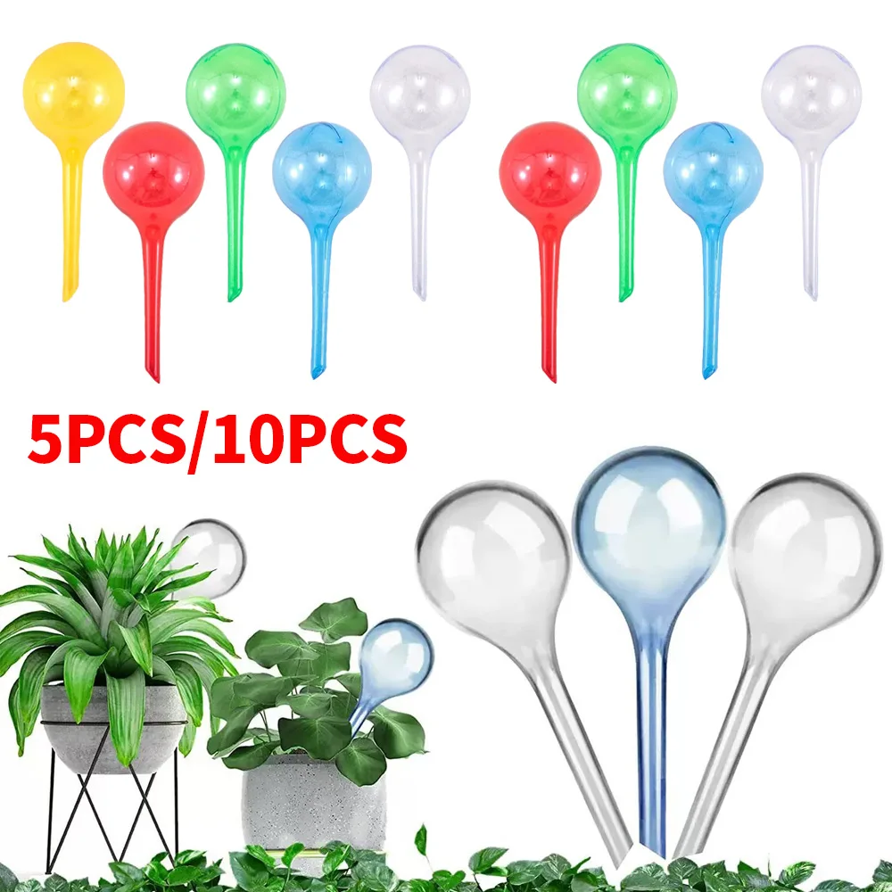 10PCS/5PCS plant water dispenser automatic plastic ball garden watering device plant watering ball self watering water droplet i