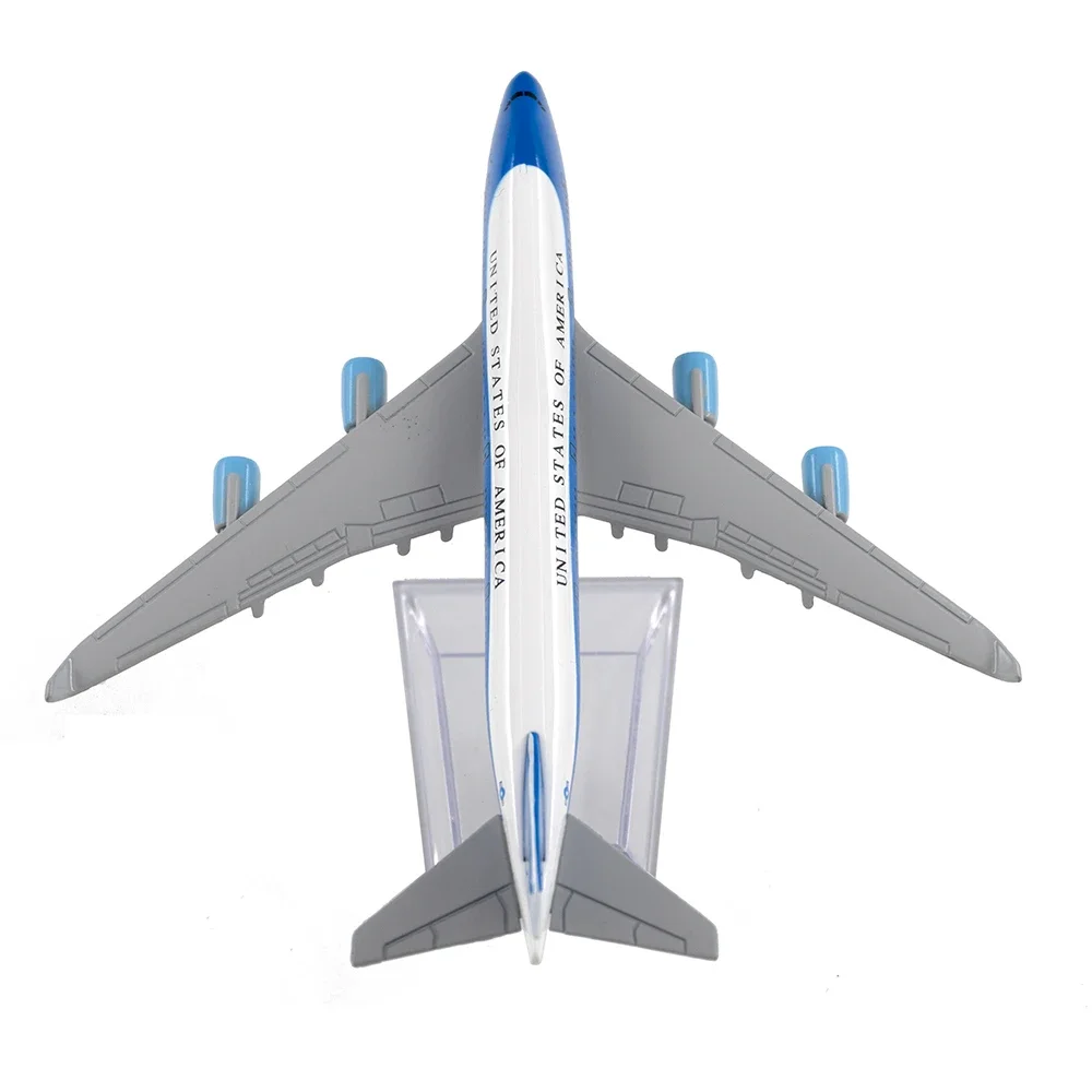 Avión a escala 1/400 Boeing 747 Air Force One, avión de aleación de 16cm, modelo B747, juguete para niños, regalo para decoración de colección