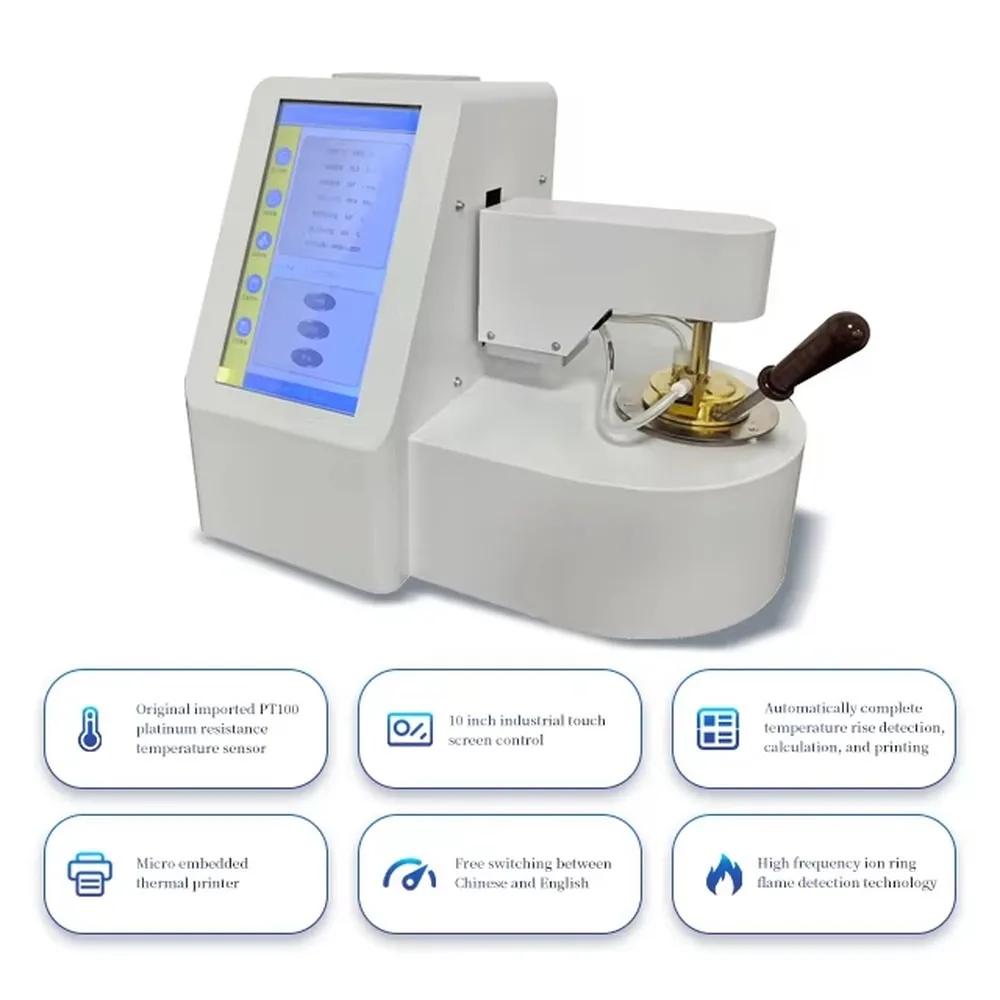 Fully automated open/closed type flash point tester for laboratory low-temperature flash point testing