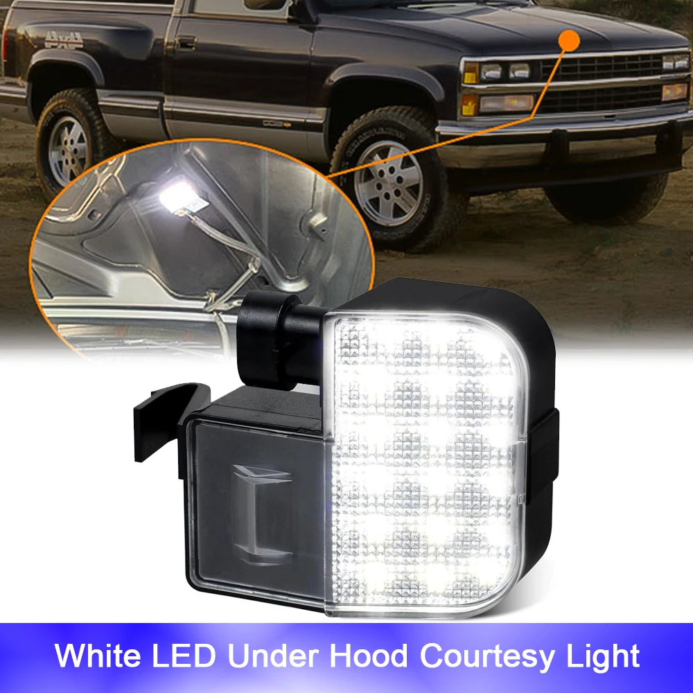

White LED Engine Bay Light Underhood Courtesy Lamp No Error For Dodge Ram 1500 2500 3500 4500 5500 Charger Durango Neon Chrysler