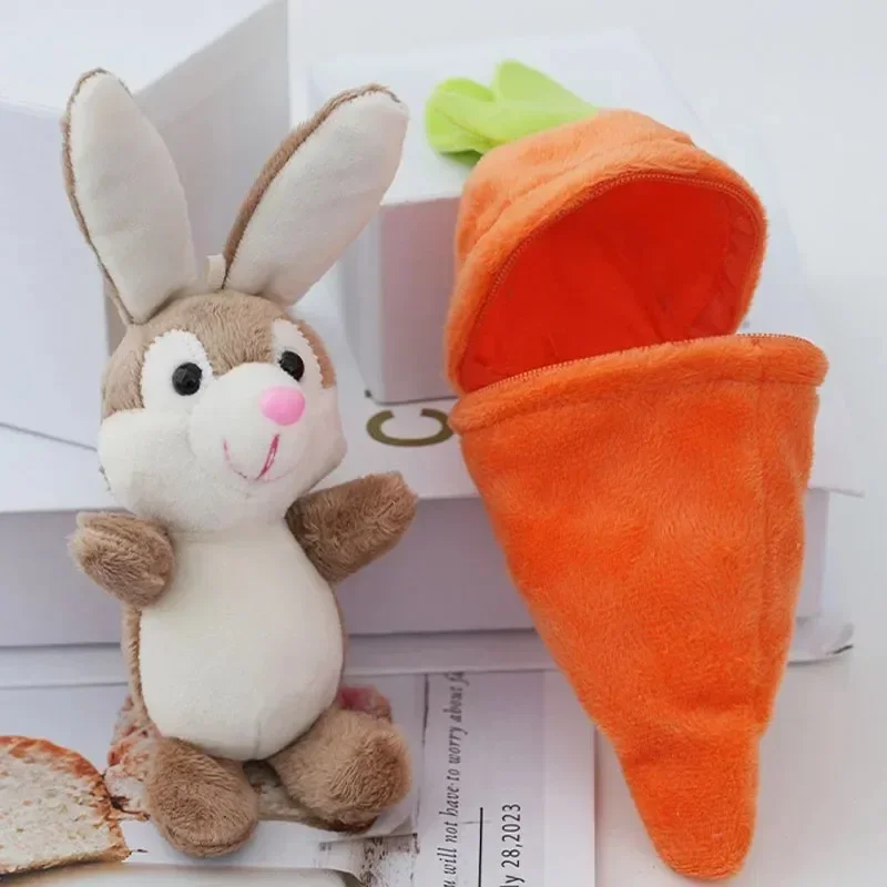 Detachable2026 lindo conejo de zanahoria de juguete de peluche creativo desmontable oreja de conejo colgante bebé abrazo conejo muñeca regalo de cumpleaños para niños