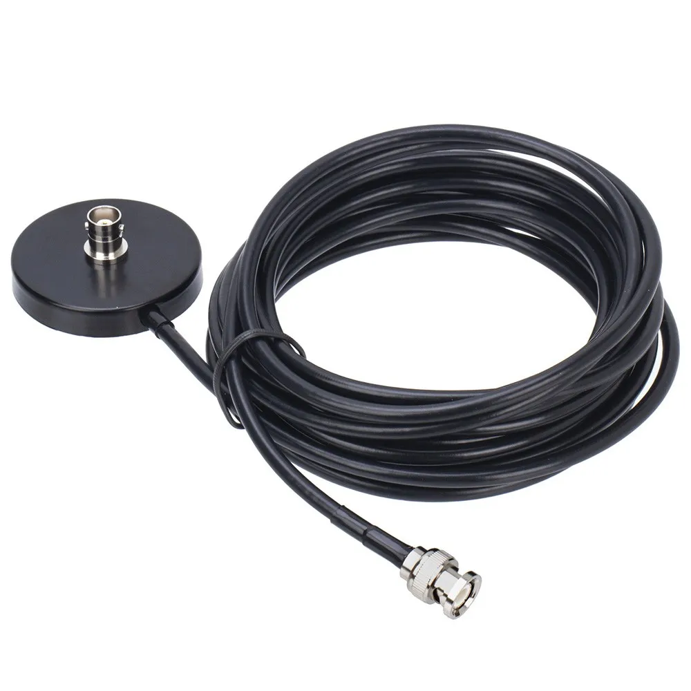 Antenna Magnetic Base with 5 Meters RG58 Coaxial Extension Cable Suitable for CB Radio BNC Male antenna