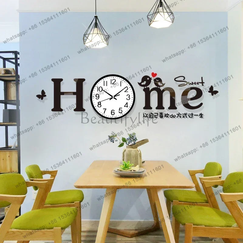 LJY Nordic Digital Acrylic Wall Clock Modern Hanging Artminimalist Wall Clock Design Stickers Horloge Murale Living Room Furnitu