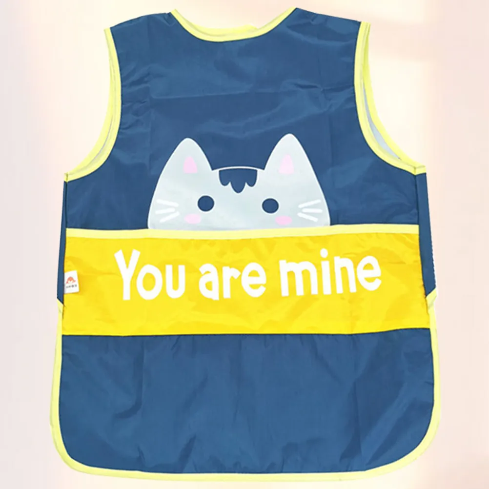

Kids Waterproof Sleeveless Aprons Dark Blue Size 100 Long Sleeve Protection for Painting Cooking Baby Eating Baby Food Clothes