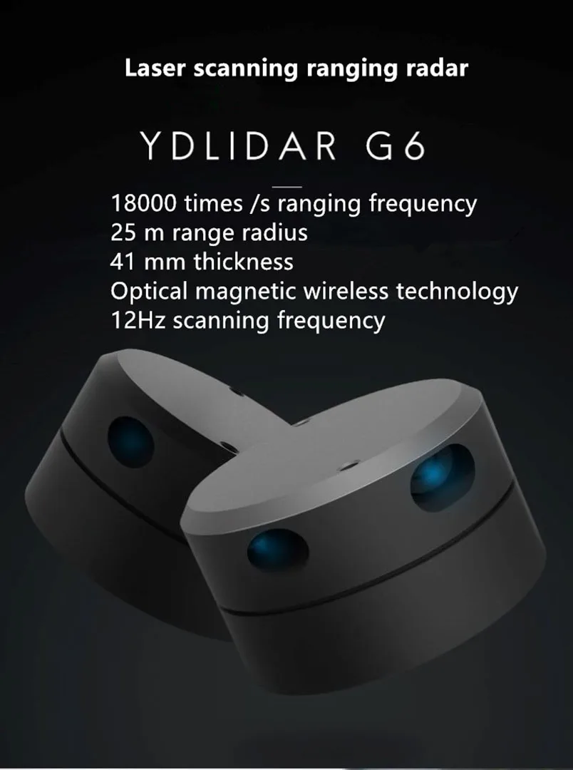 

EAI YDLIDAR G6 projection interactive positioning navigation obstacle avoidance 25 meters 18K lidar ranging sensor module