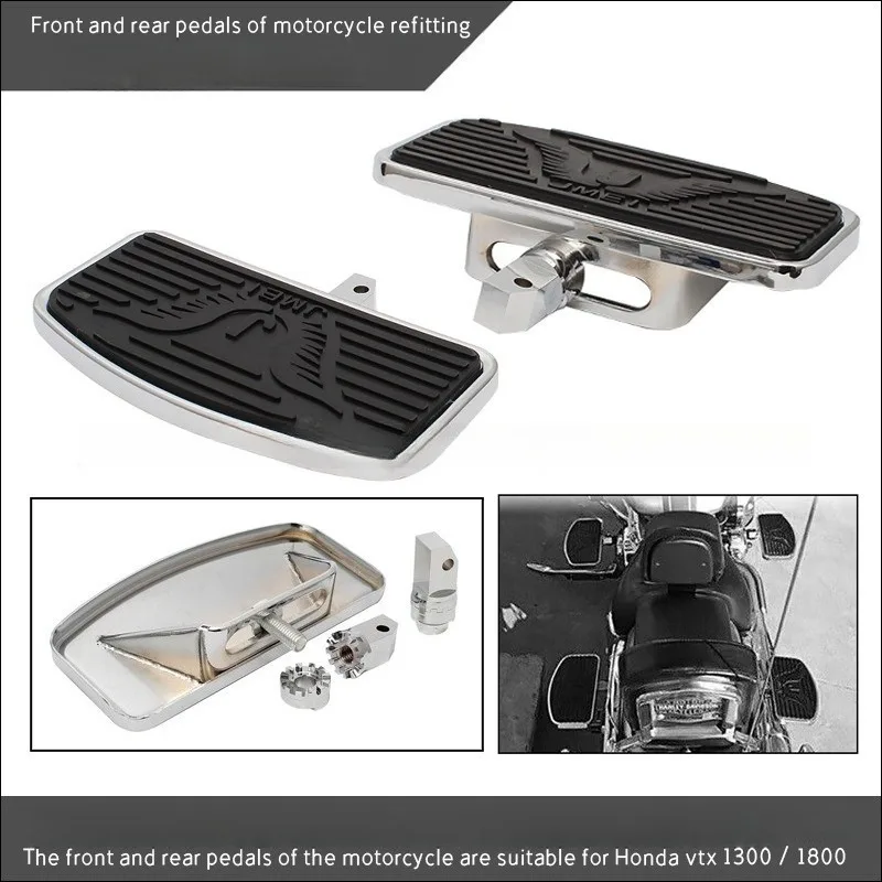 

Motorcycle Footrests Accessories Modified Front and Rear Large Footrests Rest Footrests Suitable for Honda VTX 1300/1800