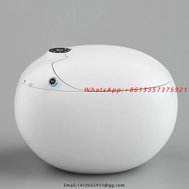 

Smart Toilet With Egg-Shaped Built-In Water Tank Fully Automatic Creative Sterilization Foam Shield Water Pressure Limit
