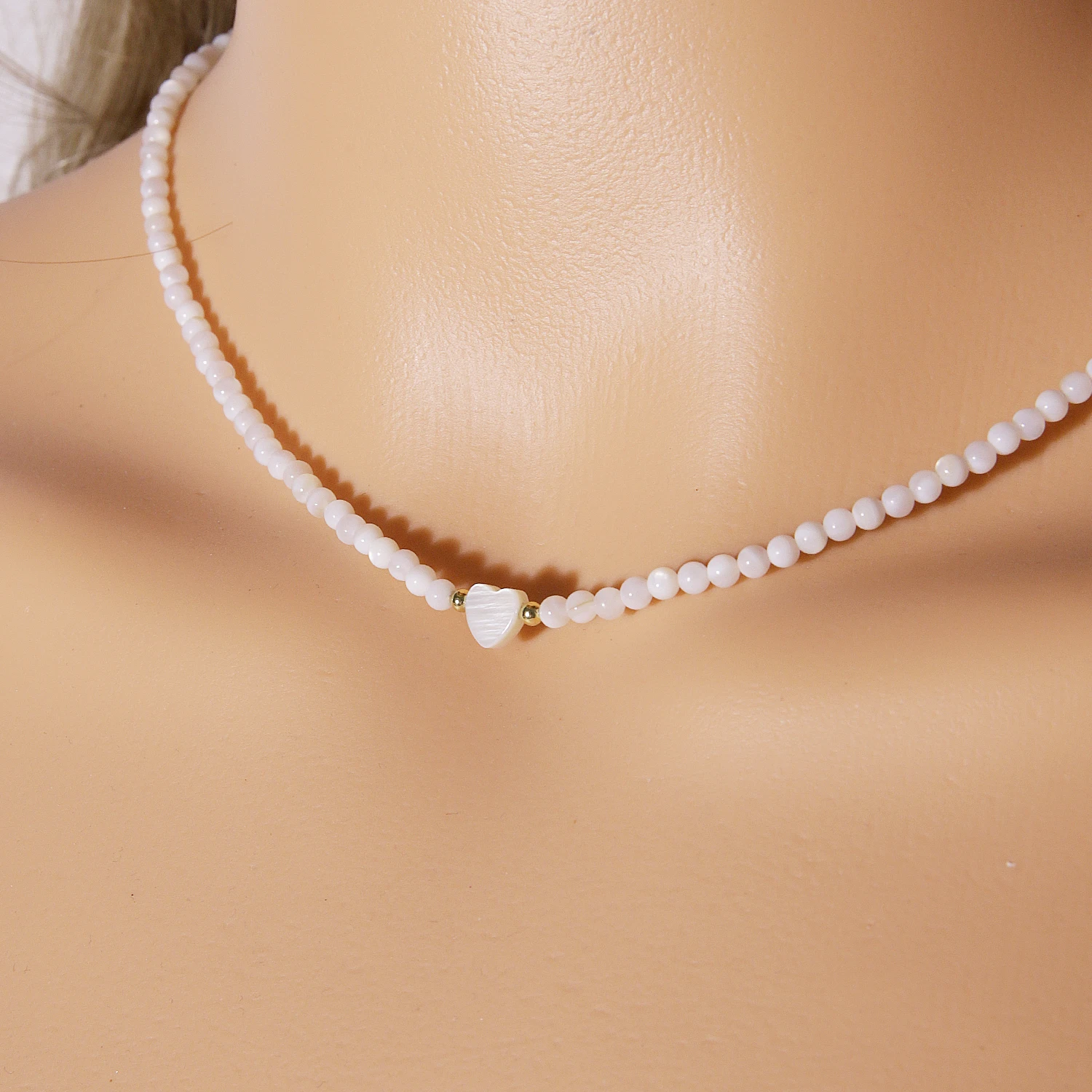 1pc fashion Minimalist Style Natural Stone Round Bead, Shell